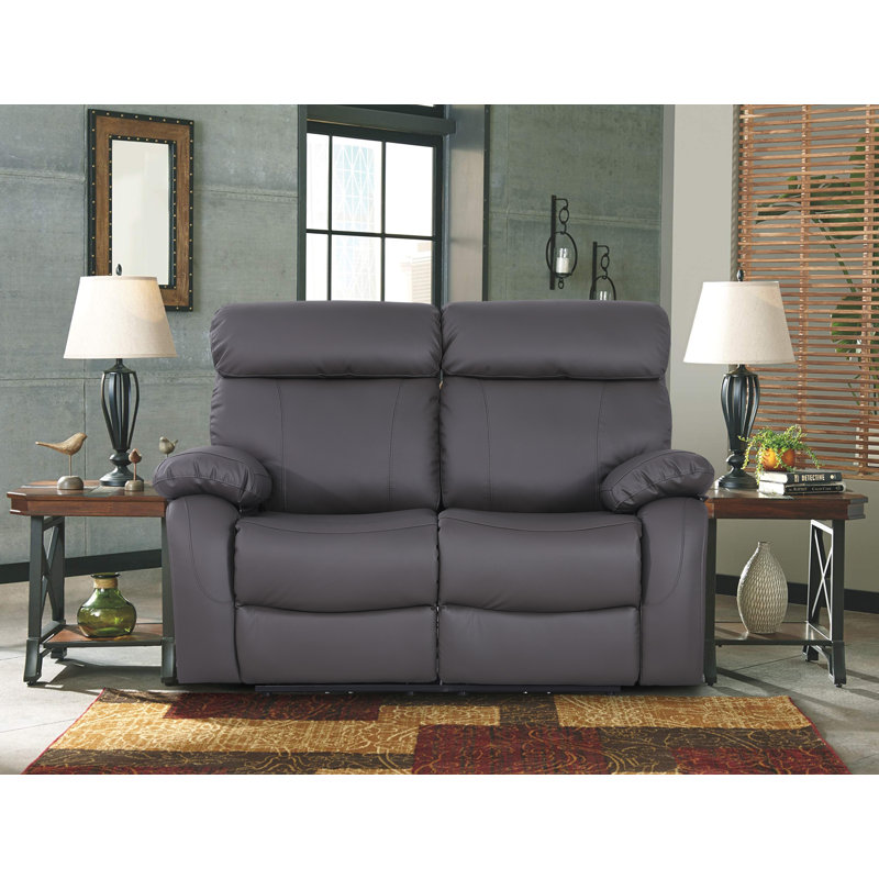  Edder 60.5"W Power Reclining Sofa With USB Ports & Deep Seat, Gray