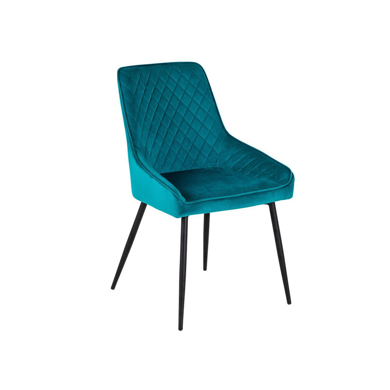 Bugrane Velvet Upholstered Armchair, Teal