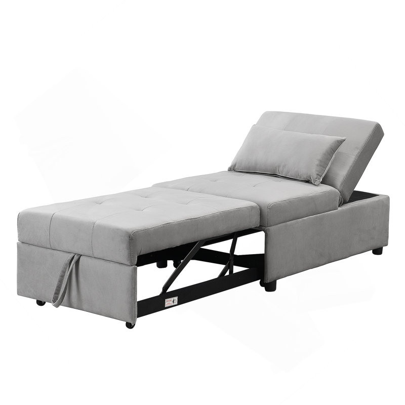 Repose-pieds rectangulaire capitonné en velours
