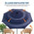 10ft 3-Tier Outdoor Patio Umbrella，24 LED Lights，Vented Top，Easy Crank &Tilt，8 Sturdy Ribs，Navy Blue-125913177