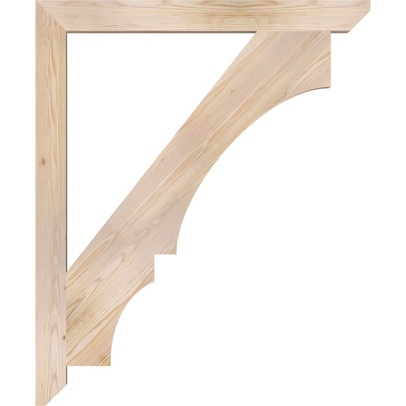 H 6'' W x 40'' D Wood Bracket/Corbel, 46" H x 3.5" W x 38" D, Douglas Fir, Smooth