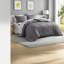 Cal King Comforter Set, Polyester Woven Stripes, Minimalist Design Bedroom
