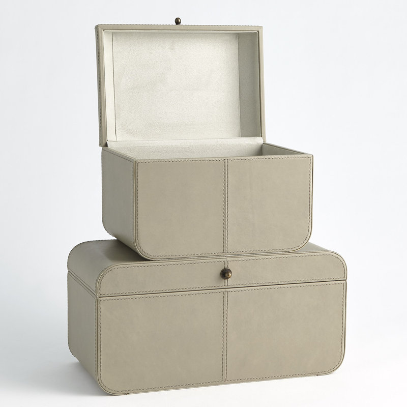 Curved Corner Box-Light Grey-Sm, Gray, 6.75" H x 13.75" W x 6.75" D