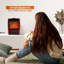 Electric Mini Fireplace Space Heater with Realistic 3D Flame-827651137
