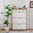 Shoe Cabinet with 3 Hidden Flip Drawers & 2 Storage drawer,Particle Board Narrow Shoe Storage Cabinet,Freestanding Shoe Organizer Cabinet for Entryway Hallway-289287646