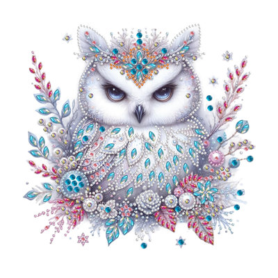 Owl Diamond  DIY Rhinestone Art Kit Elegant Owl  Diamond Embroidery Full Drill/Partial Drill For Home Wall Decoration Adults Kids Hobby