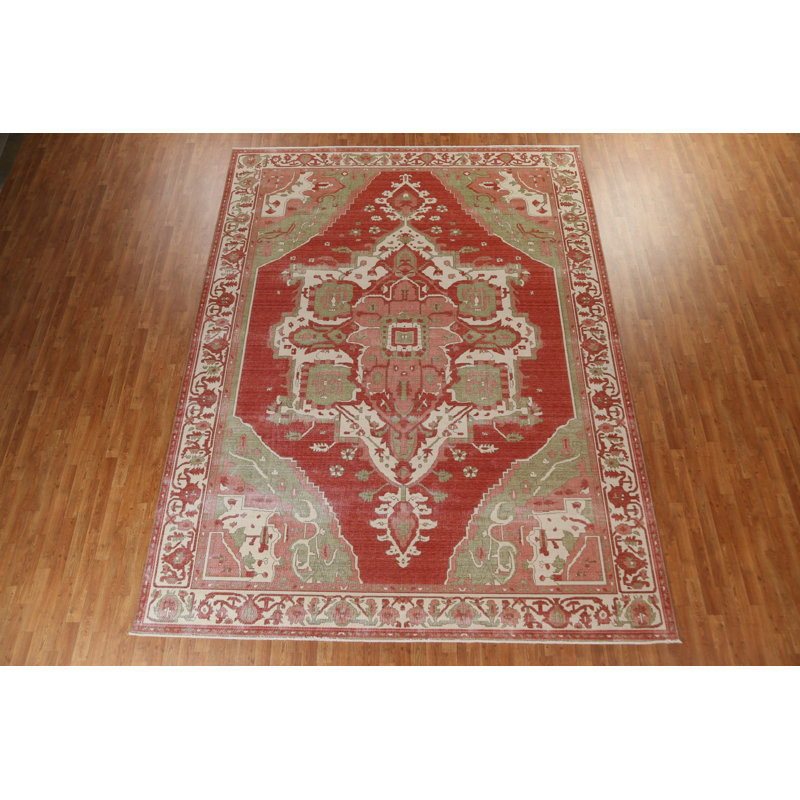 Tapis turc unique en son genre 9 pi 10 po x 12 pi Heriz Serapi noué à la main