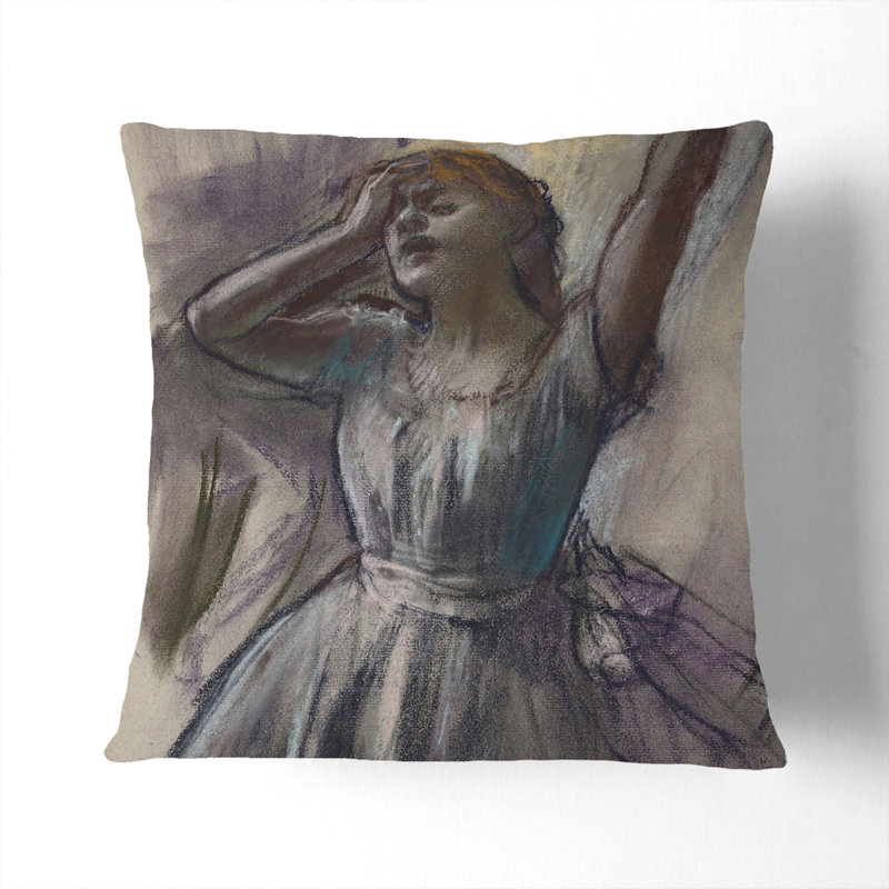 Study Of A Ballet Ballerina Dancer Vol.5 Square Throw Cushion, 55cm H x 55cm W x 20cm D