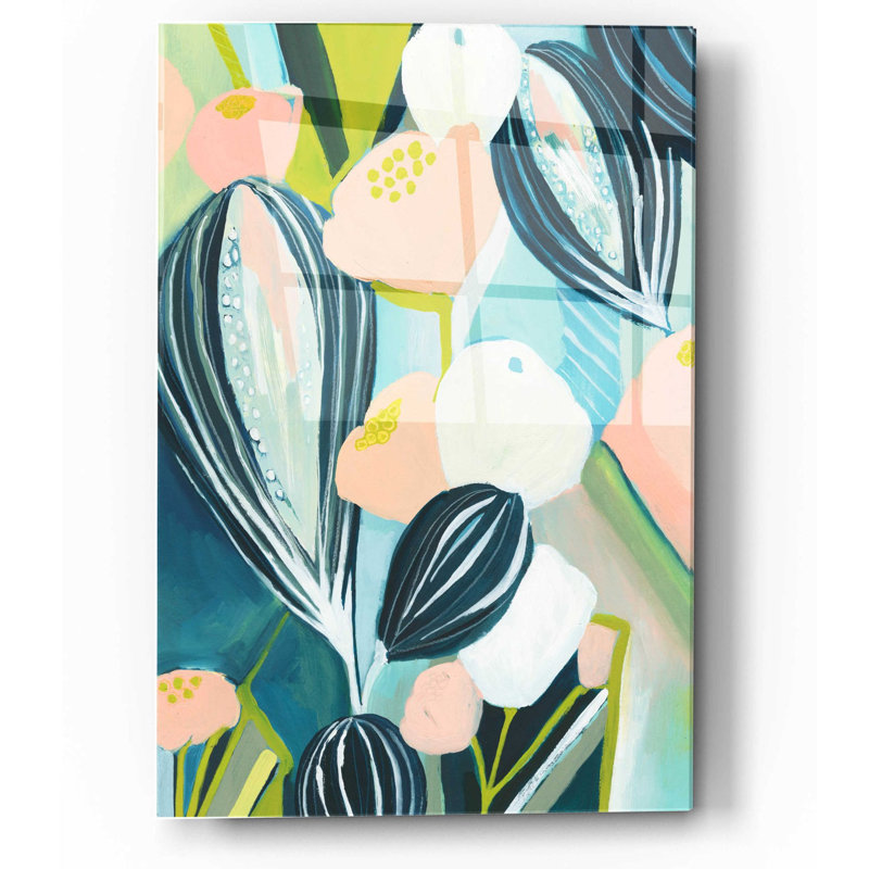 «Glow Garden I» par Grace Popp, verre mural en acrylique, H 16 po x l 12 po x P 0,13 po