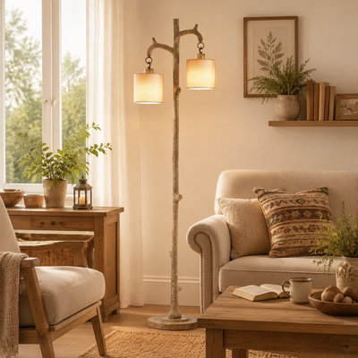Lampe sur pied Creative Natural Natural Wood