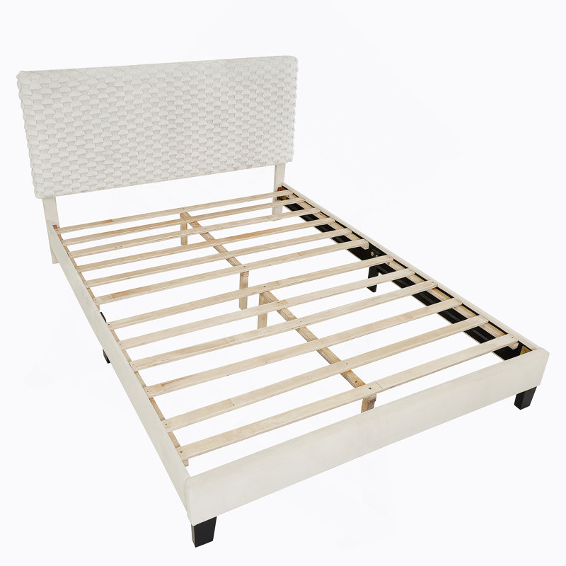 Lit plateforme tapissier Findlay, Double
