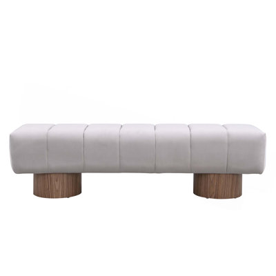 Upholstered Dining Bench for Dining Room,No-Assembly End of Bed Entryway Bench Ottoman for Bedroom Living Room