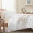 Andency Comforter Full Size Set White, 3 Pieces Ruffle Farmhouse Gift Full Comforter Set, Soft Lightweight Fluffy All Season Room Decor Bed Set for Girls Women Teens Daughter-124610458-124610433