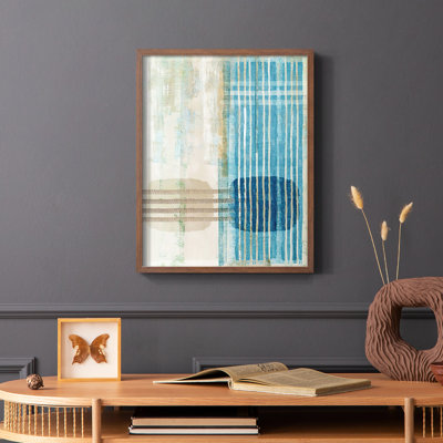 «Blue Blue Horizon III», reproduction encadrée - bois massif