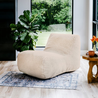 Big Joe Modora Bean Bag Chair Lounger, Birch Soft Boucle