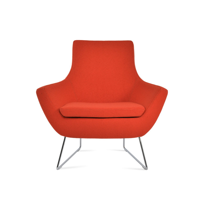 Méridienne Lakewood, Laine orange bouclée