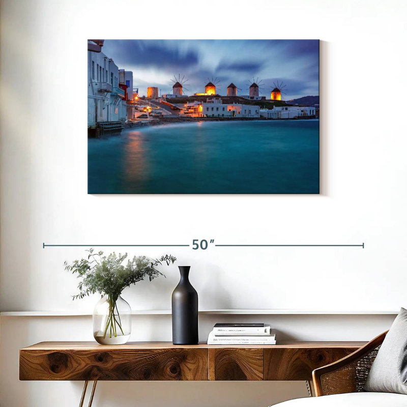 Gillard Mykonos Seaside Windmills, H 24 po x l 36 po