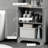 Tall Narrow Bathroom Storage Cabinet With Doors And Shelf Adjustability, Freestanding Bathroom Linen Cabinet With 2 Cabinets And Countertop, Bathroom Floor Cabinet-1131020511
