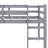 Twin Elevated Loft Bed With Ladder And Strengthened Slat Bed Base-1774588874