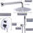 Complete Shower System with Rough-in Valve with 10 Inches Round Rain Shower Head-100818639
