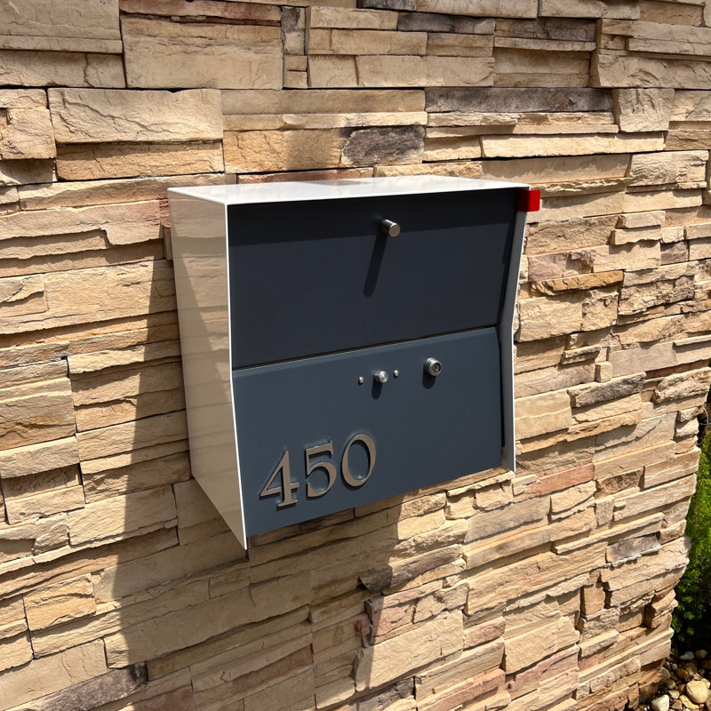 Locking Small Package WallMount Mailbox, Arctic White/Arctic White, Yes