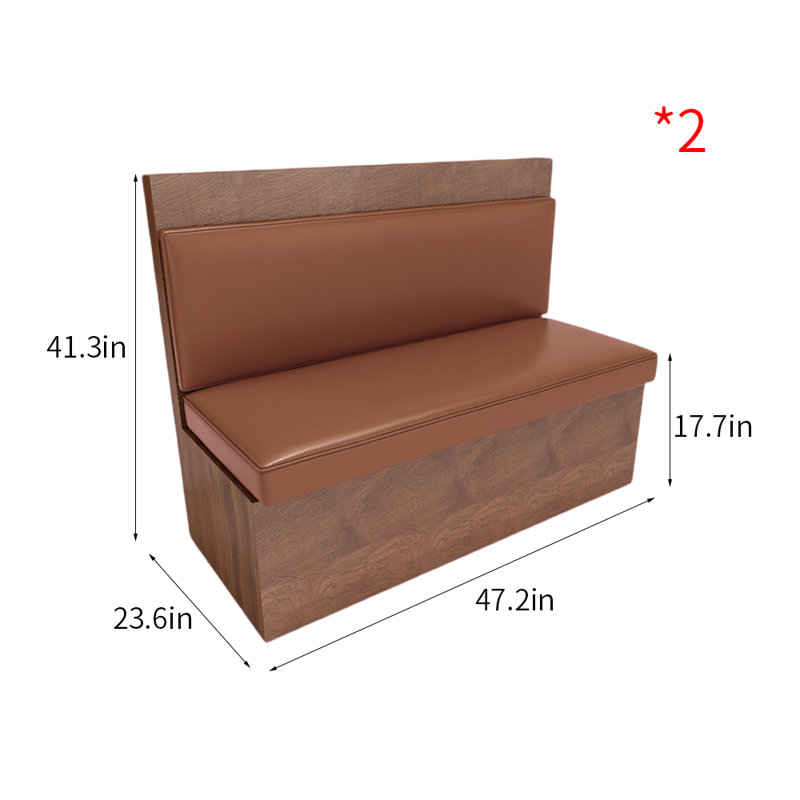Banc rembourré en similicuir Simple Simple Cafe