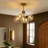 5 - Light Glass Globe Flush Mount Ceiling Light