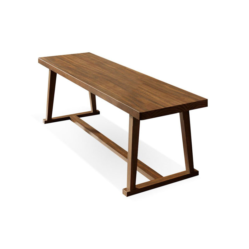 Bureau d'écriture rectangulaire en bois massif noyer, H 29,53 po x l 62,99 po x P 23,62 po
