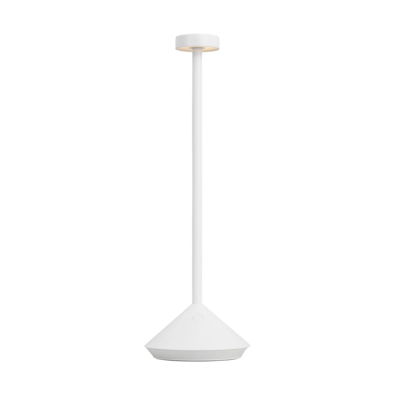 Moneta Accent Rechargeable Table Lamp, Matte White