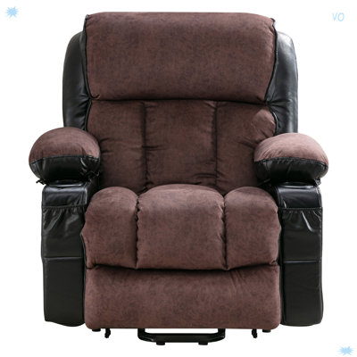 Fauteuil inclinable électrique Power Lift pour personnes âgées avec fauteuil chauffant et massant pour le salon avec position infinie et poche latérale, port de charge USB