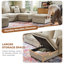 Canapé modulaire moderne réversible de 102 po de largeur avec repose-pieds en tissu chenille de qualité supérieure-952038364
