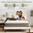 12'' Medium Plush Hybrid Mattress With Leaf Pattern Top – Gel Memory Foam & Pocket Coils-1689114002