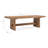 Trestle Dining Table With 2 White Side Chairs 2 Arm Chairs And Buffet-1284193085-1284193081