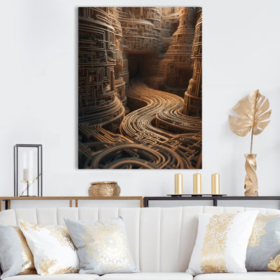 «Unraveling The Gold Labyrinth Mystery», reproduction sur toile