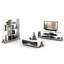 Meuble télé 4 tablettes Mid Century