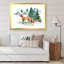 " Red Fox In Winter Forest Landscape " Painting Print-67391393-67391394