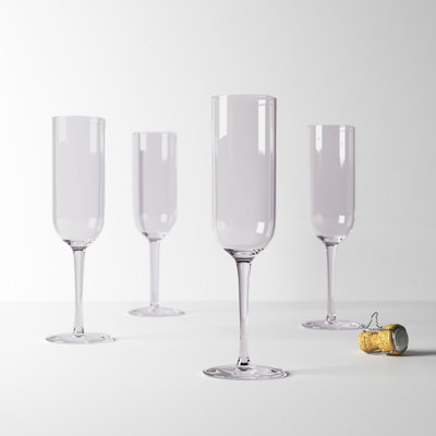 FUUM 7 oz. Crystal Flute Glassware Set