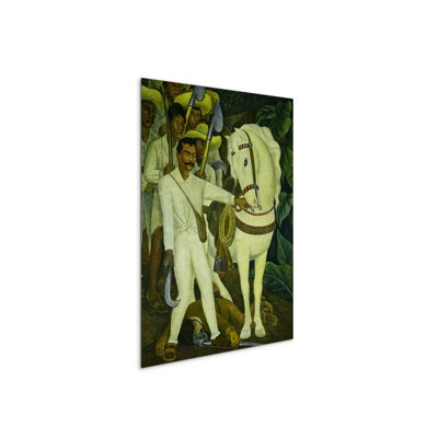 Agrarian Leader Zapata 77.5cm H x 58cm W MetalArt Materic Aluminum Satin Effect, Frameless Panel, Lightweight Ready to Hang
