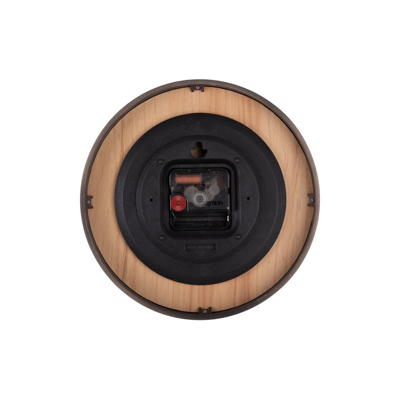 Analogue Walnut Lime Wood Quartz Movement / Crystal Tabletop Clock in Brown, Small
