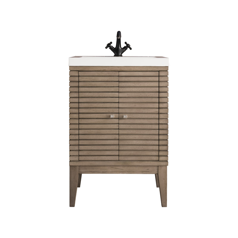 Linden 24'' W Single Vanity, Whitewashed Walnut