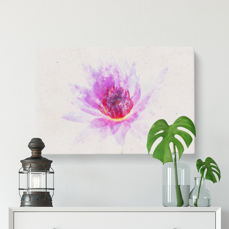 Water Lily - Wrapped Canvas, 40cm H x 60cm W x 3cm D