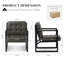 Modern Faux Leather Tufted Back Accent Chair with Metal Farme-1516417268