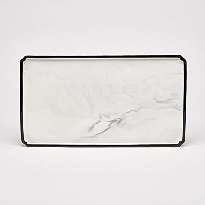 Assiette plate en porcelaine tendre 15 po Chaliah