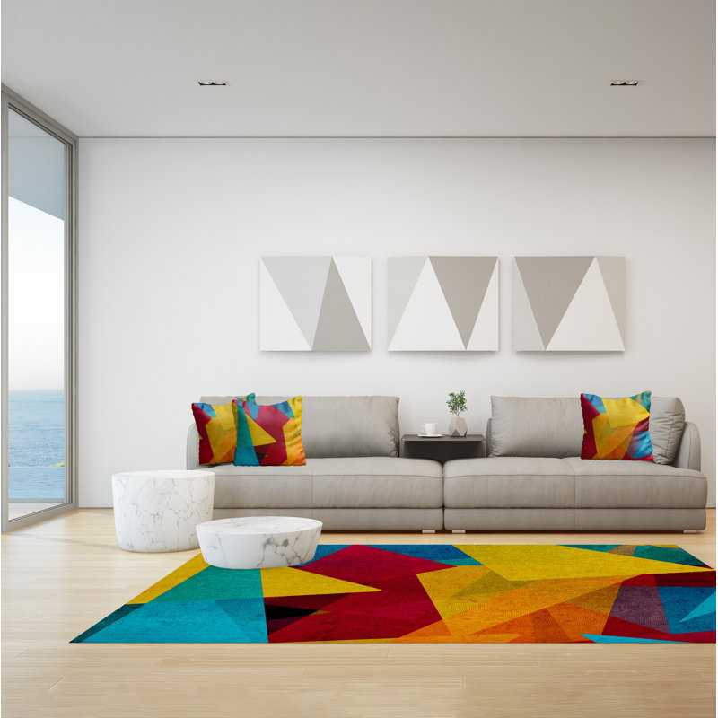 Giacomina Geometric Area Rug, Rectangle 140 x 200cm