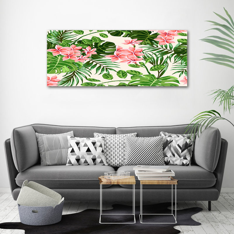 Floral Pattern - Wrapped Canvas Print, Canvas, 50cm H x 125cm W