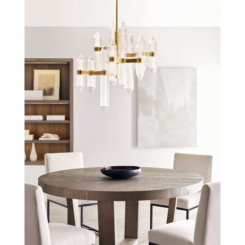 Langston 12 - Light LED Chandelier, Plated Brass