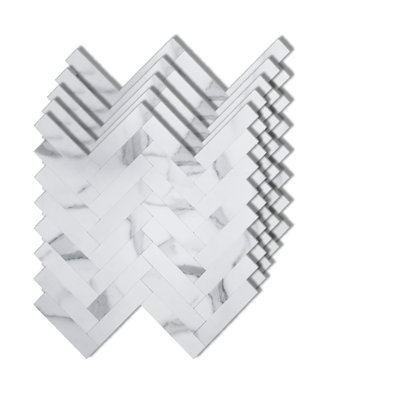 10.3'' W x 10.3'' L Engineered Stone Peel and Stick Mosaic Tile