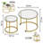 Glass Top Nesting Coffee Table-1406826886