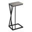 Table d'appoint, en forme de C, bout, côté, collation, stratifié, métal, contemporain, moderne-273209907
