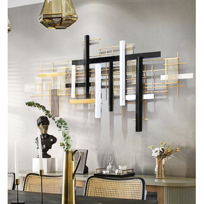 Décoration murale moderne en fer géométrique minimaliste